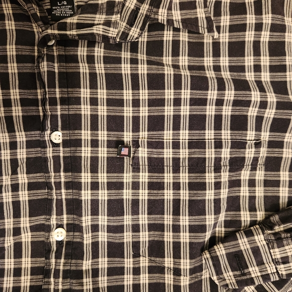 Polo Ralph Lauren faded black and cream long sleeve button down Size Large - Picture 3 of 9